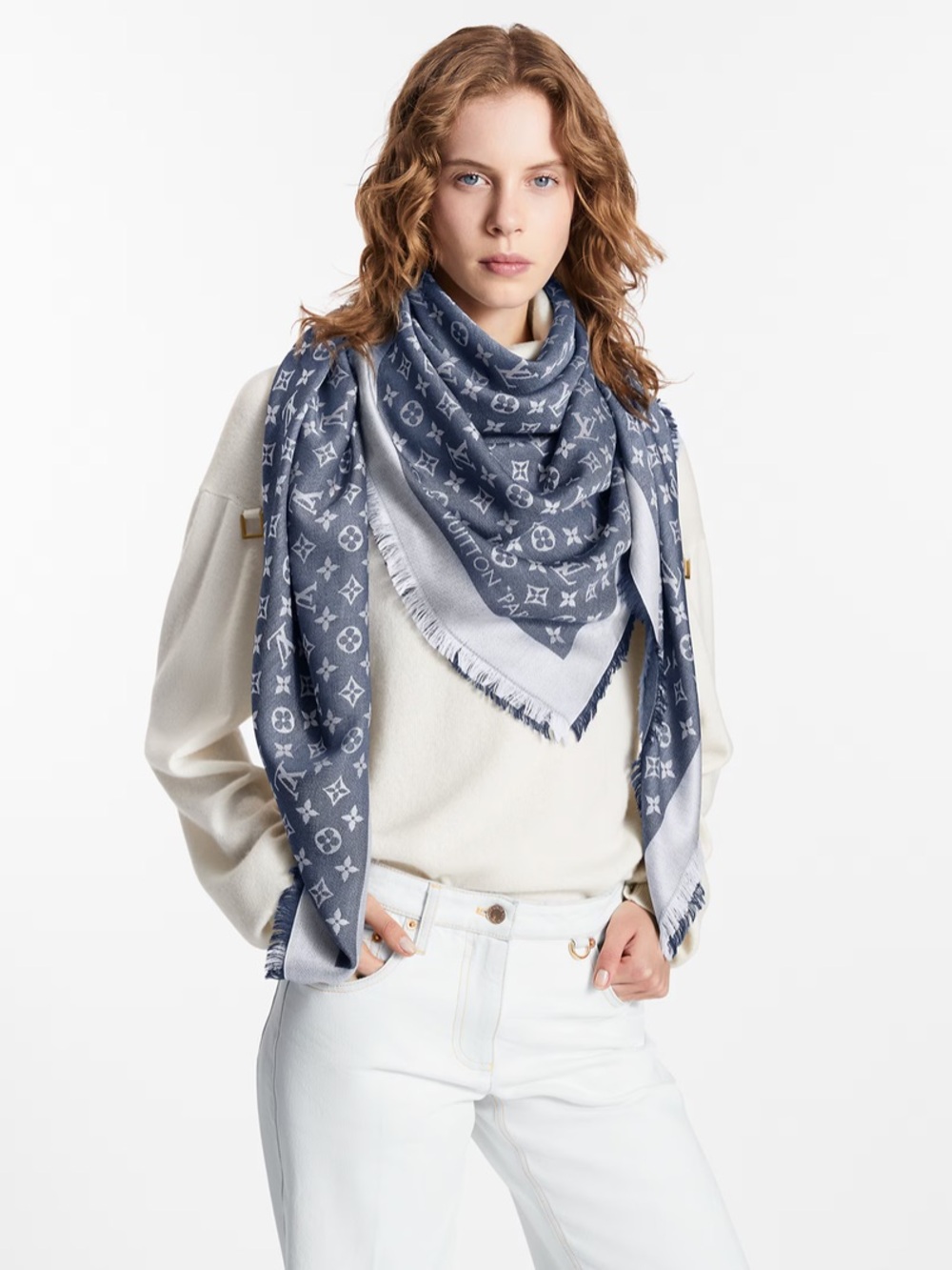 Louis Vuitton Monogram Denim Shawl M71376